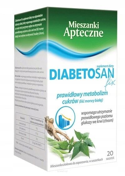 Zioła fix Diabetosan 20 saszetek - ZAKŁADY