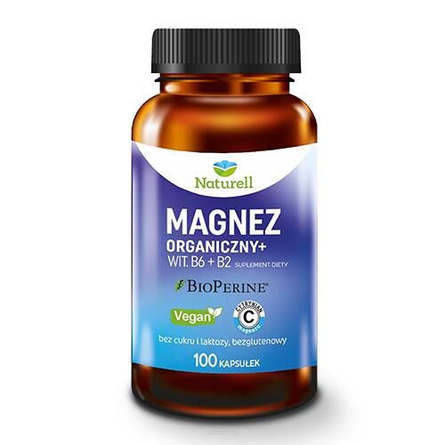 Naturell Magnez organiczny+, 100 kaps.