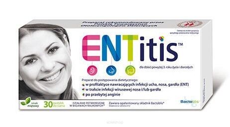 ENTitis Mięta pastylki do ssania 30 sztuk - POLSKI
