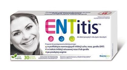 ENTitis Mięta pastylki do ssania 30 sztuk - POLSKI