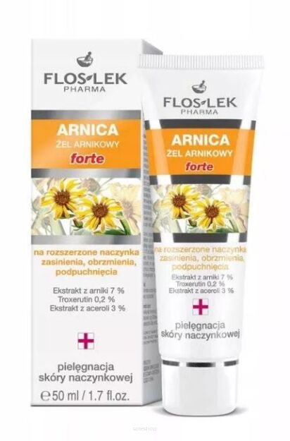 FLOS-LEK Żel Arnikowy Forte 50 ml - FLOSLEK
7070312;DROPINGO płyn do stos.w j.ust. 10 ml - AFLOFARM
7051422;OXEDERMIL Krem na pękające pięty 50ml - OCEANIC
7060448;CETAPHIL EM Emulsja micelarna d/mycia 236m - GALDERMA
7052442;FLOS-LEK Żel po