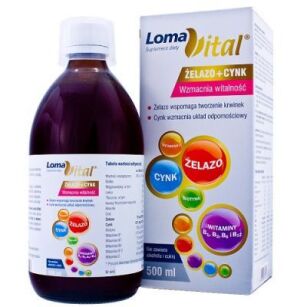 Loma Vital żelazo+cynk płyn 20ml a 500ml - IMED