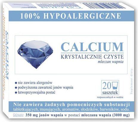 Calcium Krystalicznie Czyste 100% 20 saszetek - UNIPHAR