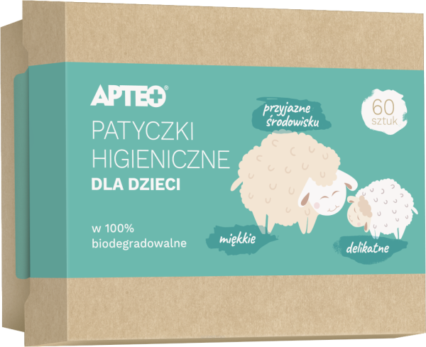Patyczki higieniczne APTEO CARE dla dziec x 60 sztuk