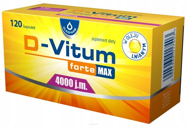 D-Vitum forte Max 4000 j.m. 120 kapsułek - OLEOFARM