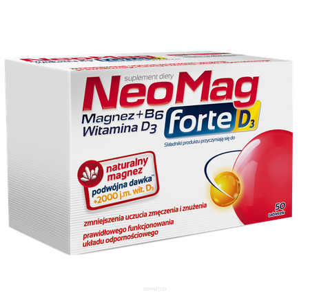 NeoMag forte D3 50 tabletek - AFLOFARM