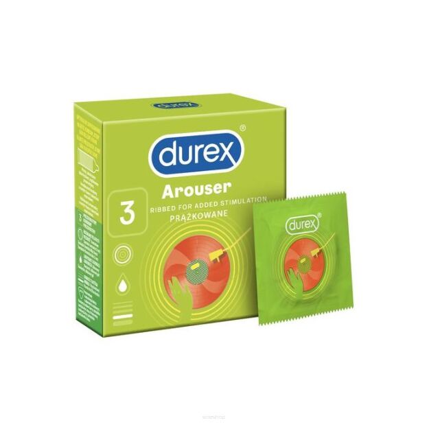 Prezerwatywy DUREX Arouser 3 sztuki - RECKITT