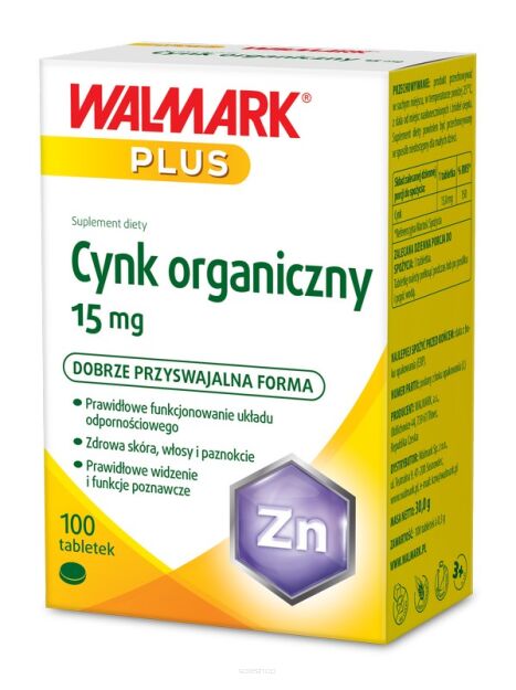 Cynk 15mg x 100 tabletek WALMARK - STADA