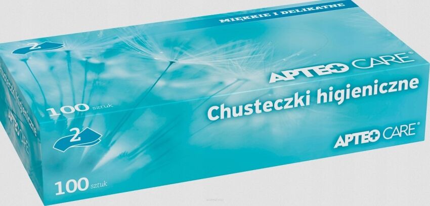 Chusteczki higieniczne APTEO CARE 100 sztuk - SYNOPTIS