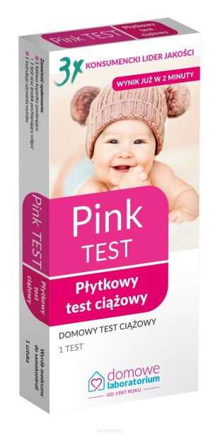 Test ciążowy PINK plytkowy x 1szt. - HYDREX