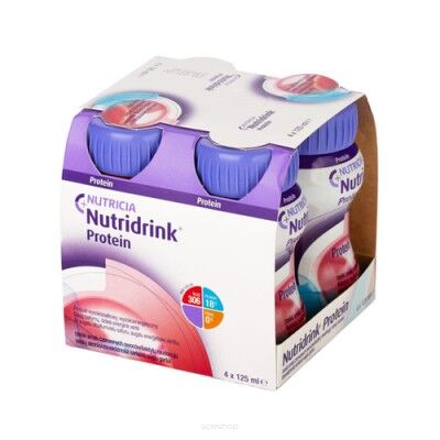 Nutridrink Protein smak czerwone owoce 4 x 125 - NUTRICIA
