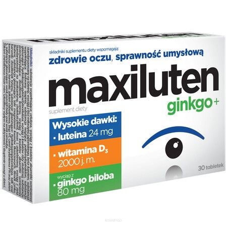 Maxiluten Ginkgo+ 30 tabletek  - AFLOFARM
