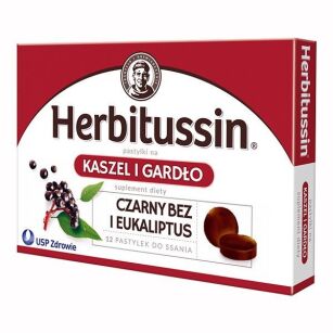 Herbitussin Kaszel+Gardlo x 12 pastylek