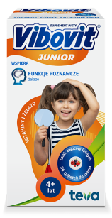 VIBOVIT JUNIOR WIT.+ŻELAZO 30 TABLETEK