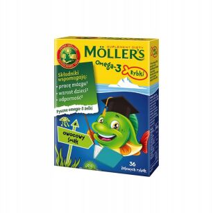 Mollers Omega-3 Rybki smak owocowy 36 żelek