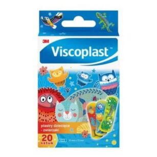 Plastry VISCOPLAST Dziecięce Zwierzaki 20 sztuk - 3M