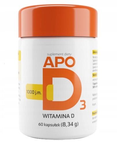 Apo witamina D3 1000 j.m. 60 kapsułek