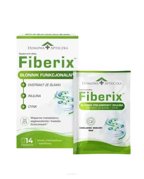 Domowa Apteczka Fiberix Smak czekoladowo-waniliowy, 14 sasz.