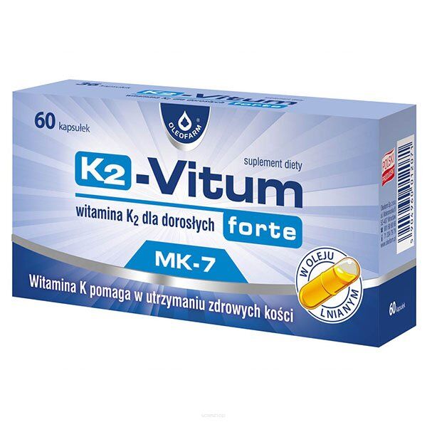 K2-Vitum forte 75mcg x 60 kapsułek - OLEOFARM