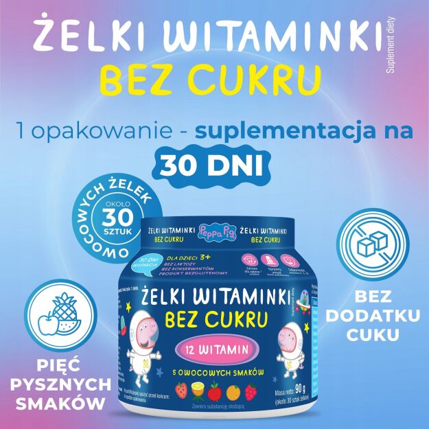 Żelki Witaminki Bez Cukru Peppa | Domowa Apteczka