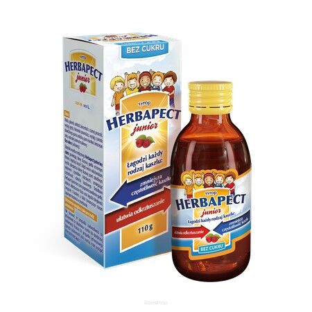 Herbapect Junior bez cukru syrop x 110 g - AFLOFARM