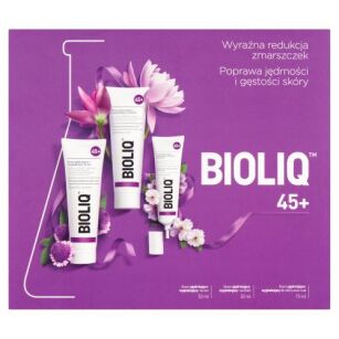 BIOLIQ 45+ Zestaw Krem na dzień, 50 ml + Krem na noc, 50 ml+ Krem do oczu i ust, 15 ml