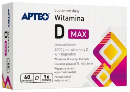 WITAMINA D MAX 4000 J.M. APTEO 60 KAPSUŁEK