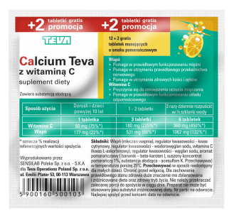 Calcium C x 14 tabletek musujących TEVA - TEVA