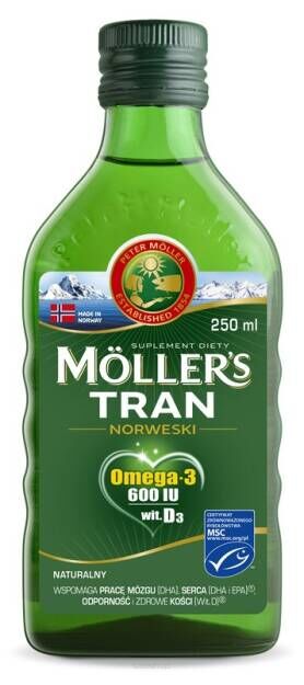 Tran Mollers Norweski naturalny x250ml - ORKLA
