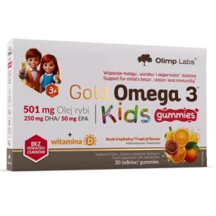 Olimp Gold Omega 3 Kids Gummies Żelki dla dzieci z kwasami omega i witaminą