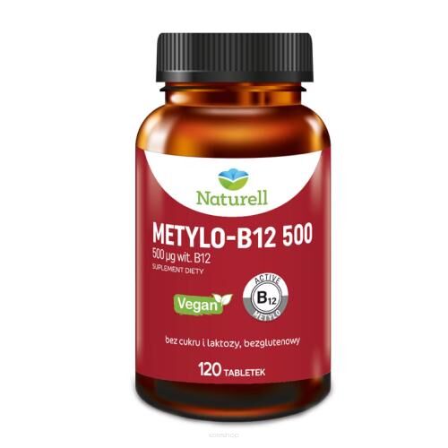 NATURELL Metylo B-12 500 µg, 120 tabletek