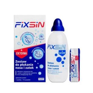 FIXSIN+EKTOINA ZESTAW PODSTAWOWY PŁUKANIE NOSA I ZATOK 
