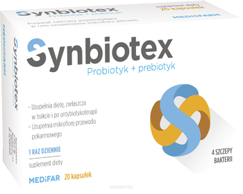 SYNBIOTEX Probiotyk Prebiotyk SZCZEPY BAKTERII