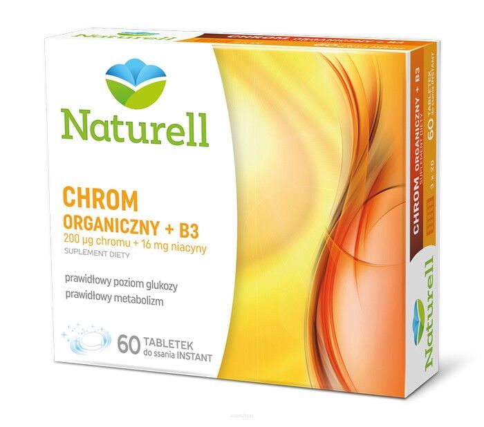 NATURELL Chrom Organiczny +B3 tabletek dossani - USP