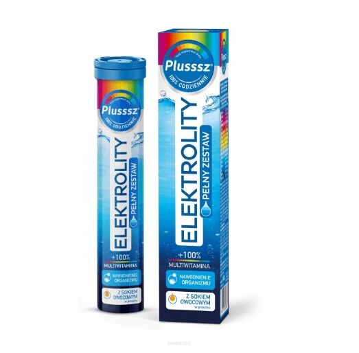 Plusssz Elektrolity+100% Multiwitamina x 24 sztuki - POLSKI