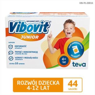 Vibovit Junior o smak pomarańczowy 44 saszetki - TEVA