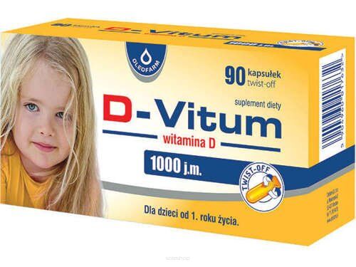 D-Vitum witamina D 1000 j.m. 90 sztuk - OLEOFARM
