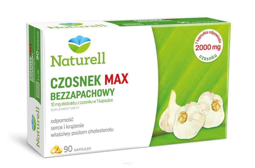 Naturell Czosnek MAX Bezzapachowy 90kaps