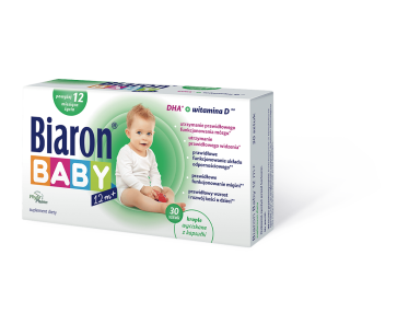 Biaron Baby 12m+ DHA 100mg Witamina D 800 j.m. 30 kapsułek - PHYTOPHARM