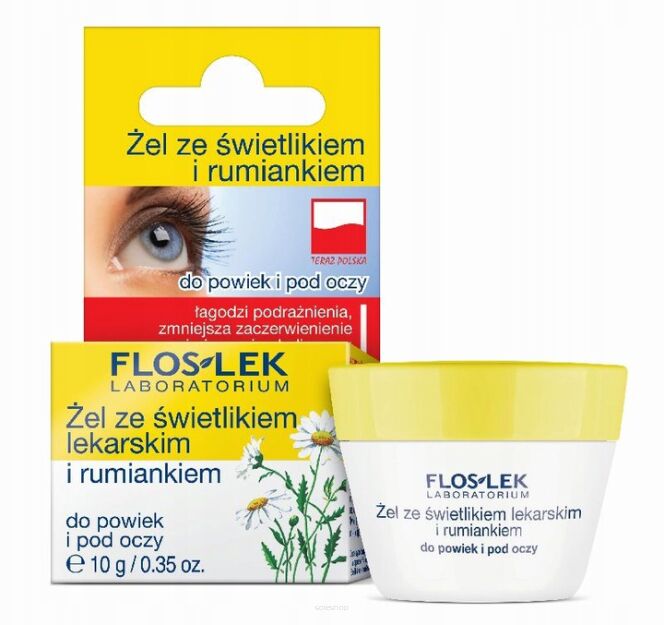 FLOS-LEK żel pod oczy świetlik + rumianek 10g - FLOS-LEK