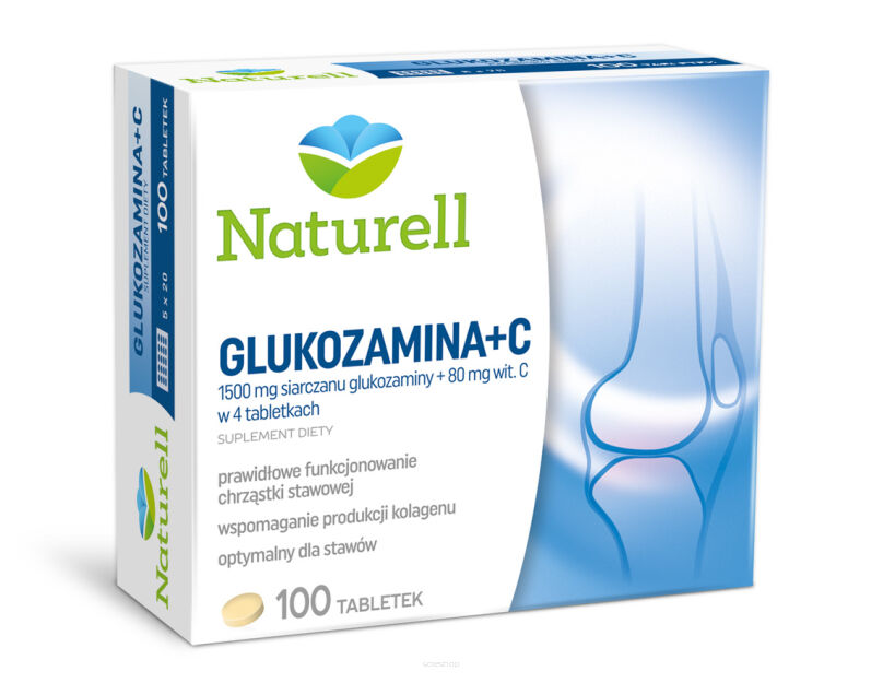 NATURELL Glukozamina+C x 100 tabletek  - USP