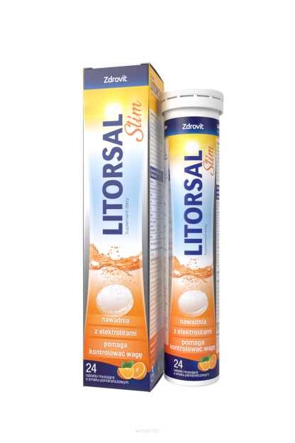 Zdrovit Litorsal Slim smak pomarańczowy 24 tabletek musujących